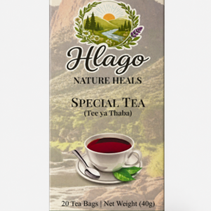 Hlago Special Tea Tee ya Thaba caffeine-free herbal tea box